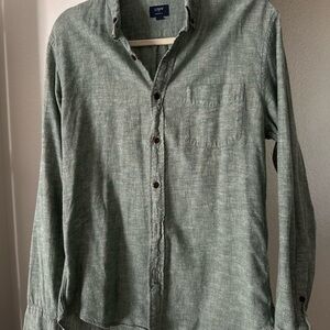 J. Crew Green Casual Button Down Shirt
